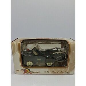 NationalGift Pedal Champs Die Cast Police (black/navy) Tow Truck Pedal Car 1:10